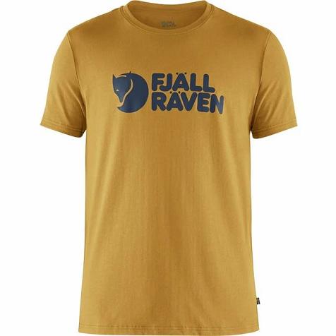 Fjallraven Men Logo T-Shirt Yellow PH38154 Philippines